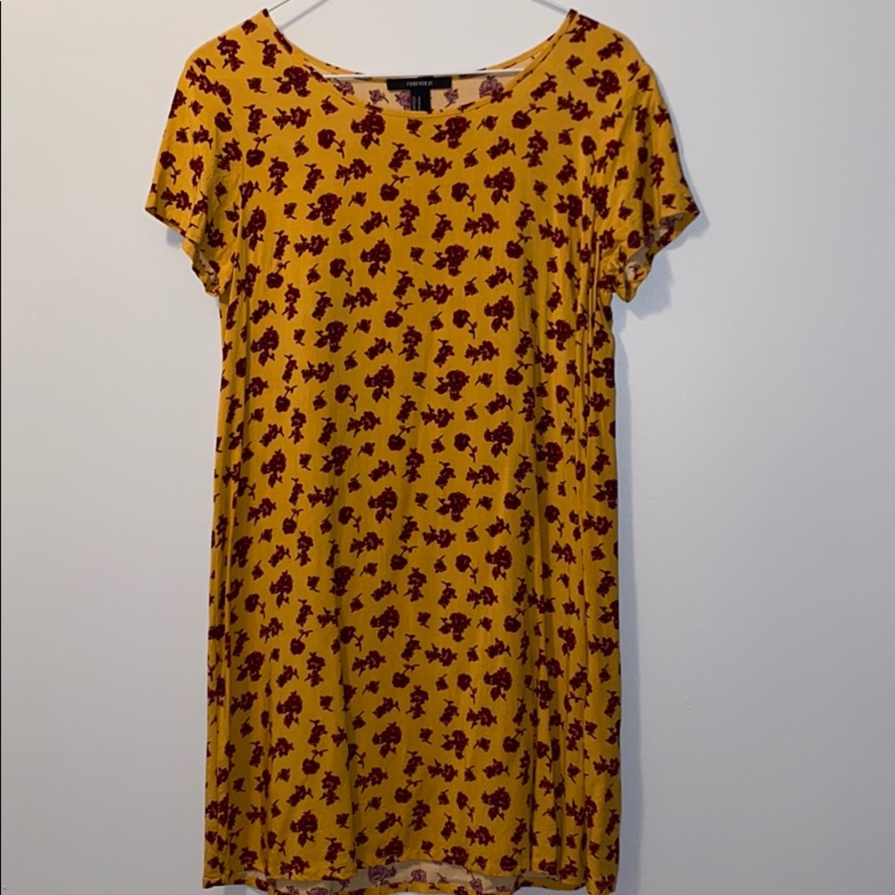 Forever 21 Yellow Floral Dress - Picture 2 of 3